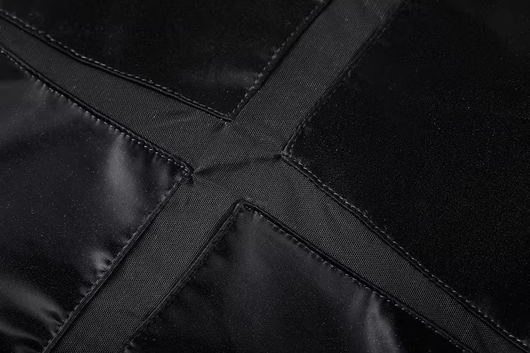 Gothic Sister Cosplay Set - High-Slit Nun Uniform with Thigh-High Stockings