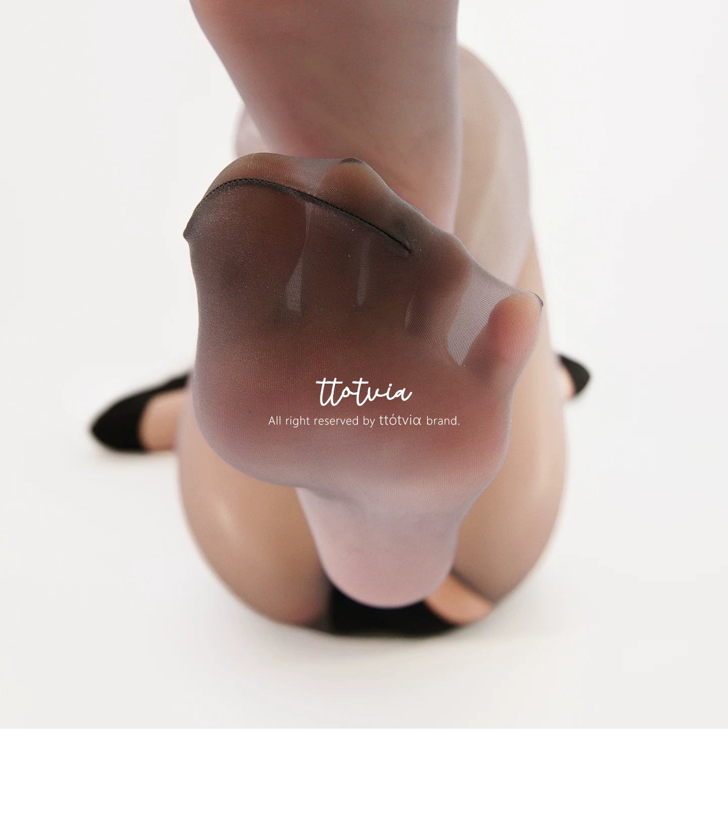 ttotvia Seductive Semi-Gloss Open-Crotch Sheer Pantyhose