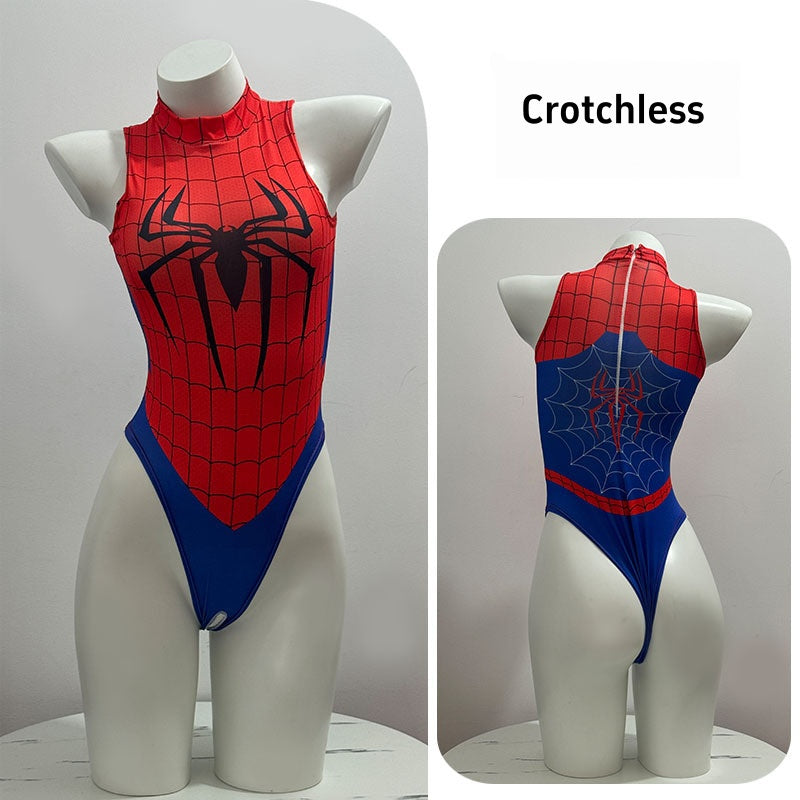 Brand new day spider man High-Cut Sleeveless Bodysuit Lingerie