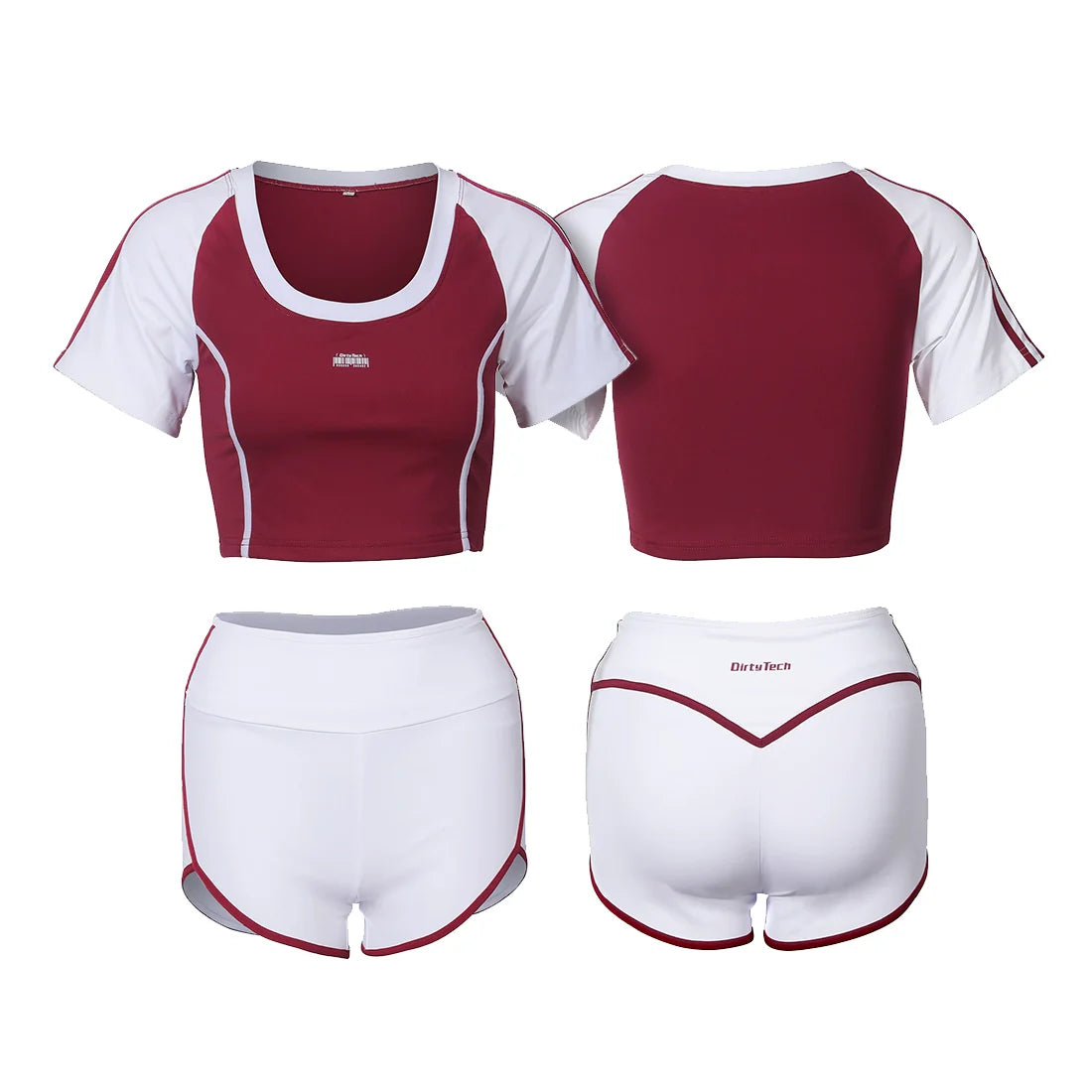 Anime Style 3-Piece Short Gymnastics Uniform Volleyball Sports Activewear
