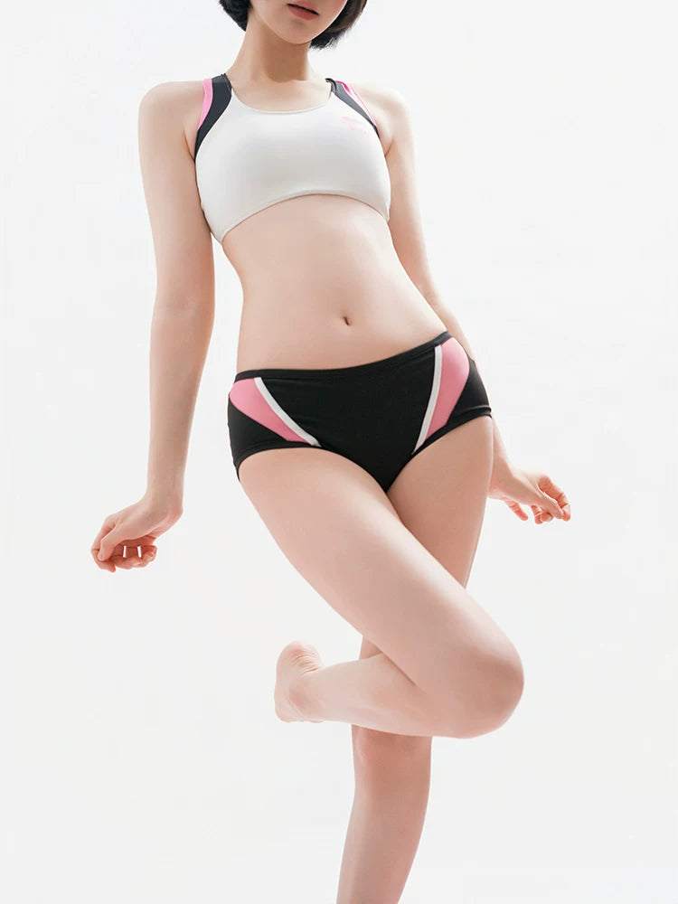 Sleek Contrast Trim 2-Piece Spandex Activewear Set