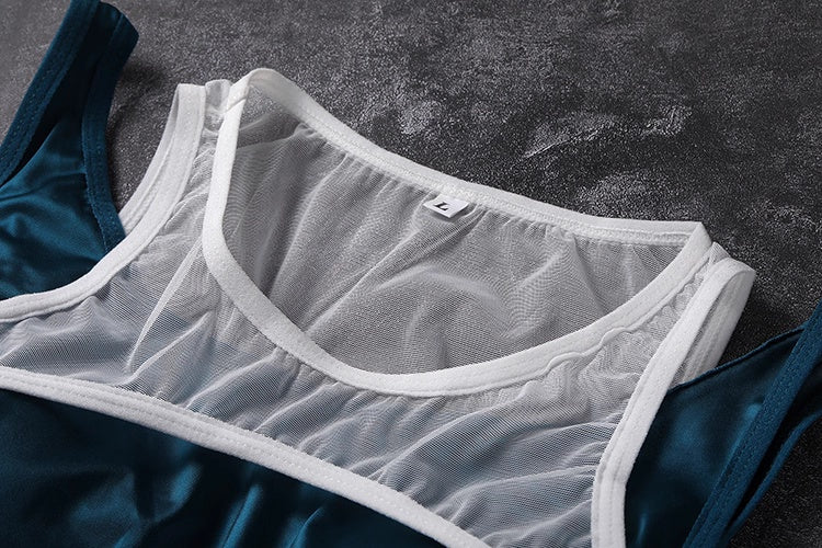 Anime Style Short Gymnastics Uniform Sheer Mesh Volleyball Sports Activewear