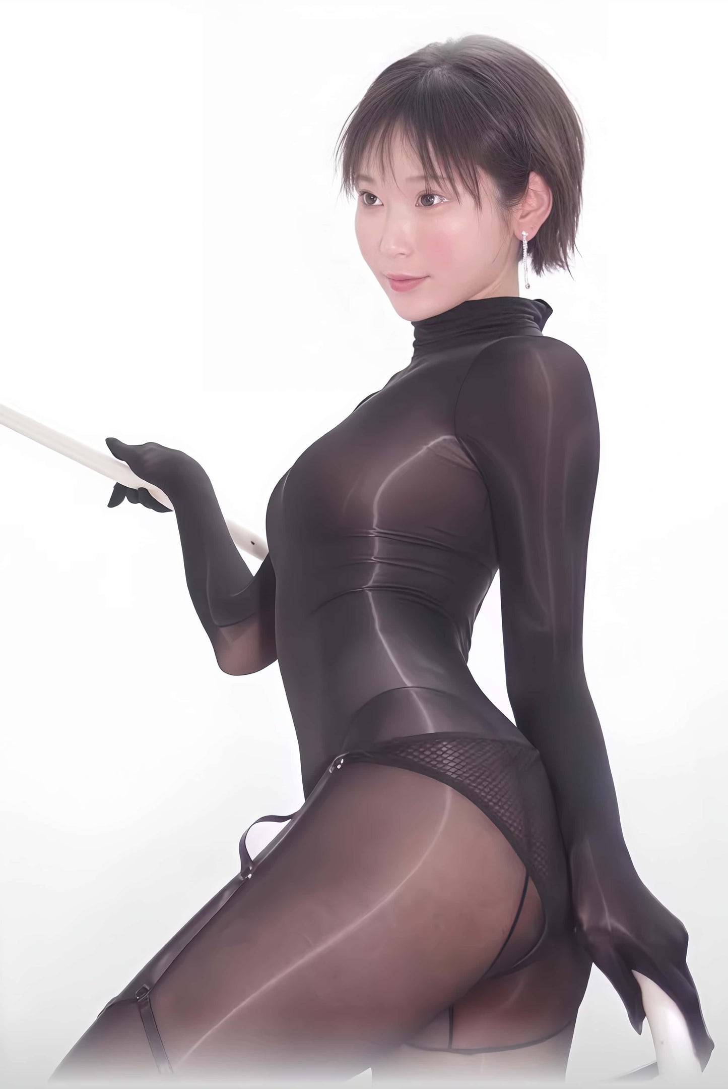 AMOTi Liquiditi Sheer Ultra-Shiny Full Bodysuit