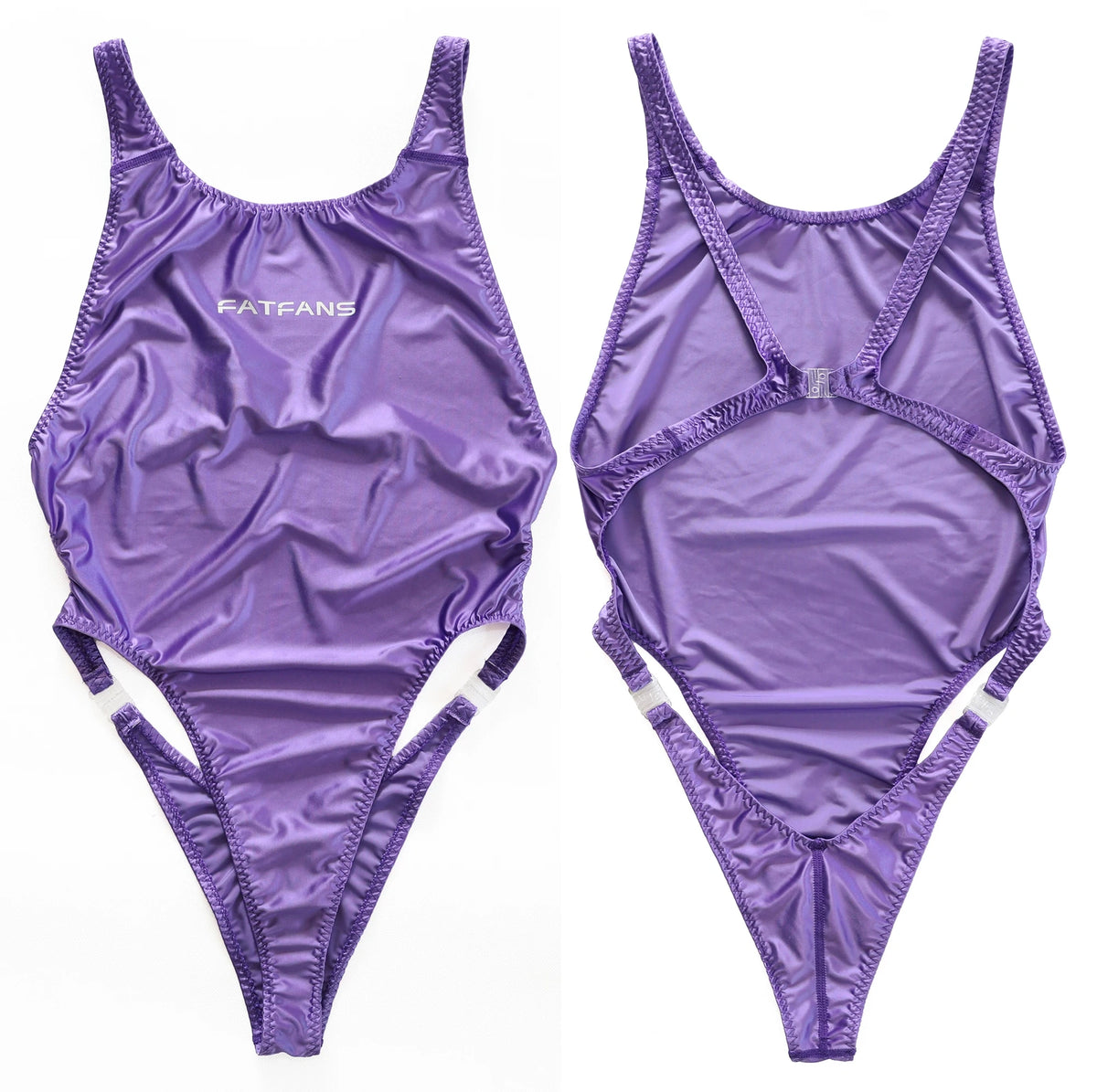 Liquid Gloss High-Cut One-Piece Swimsuit | Metallic Athletic Monokini