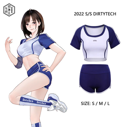Anime Style 3-Piece Short Gymnastics Uniform Volleyball Sports Activewear