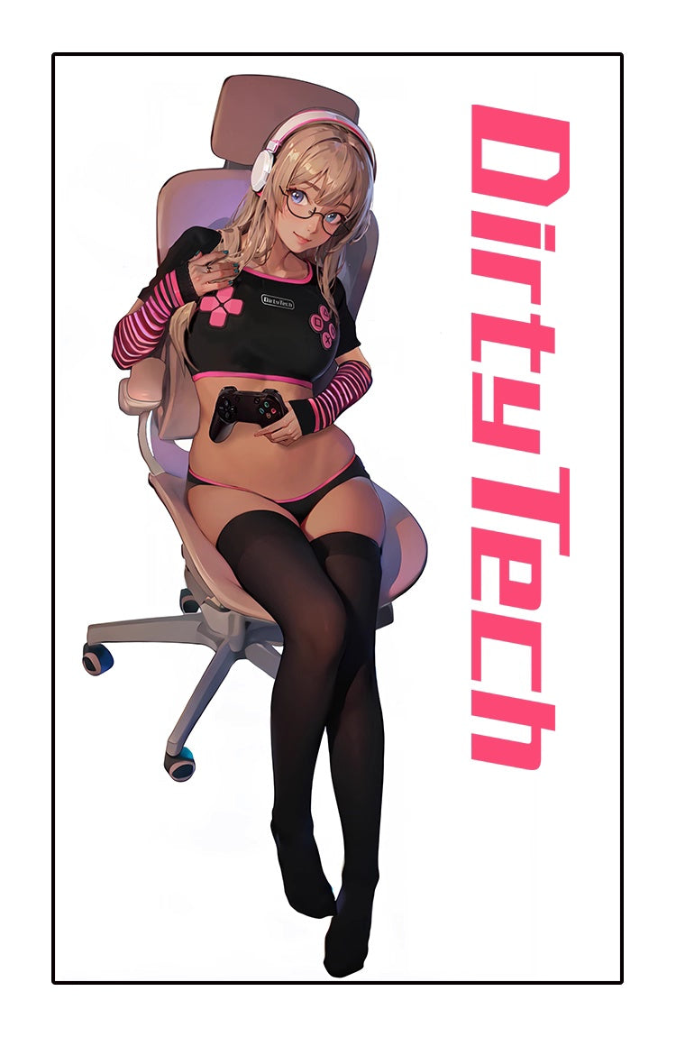 Anime eSports Style Crop Top with Low Rise Shorts Cosplay Costume Set 