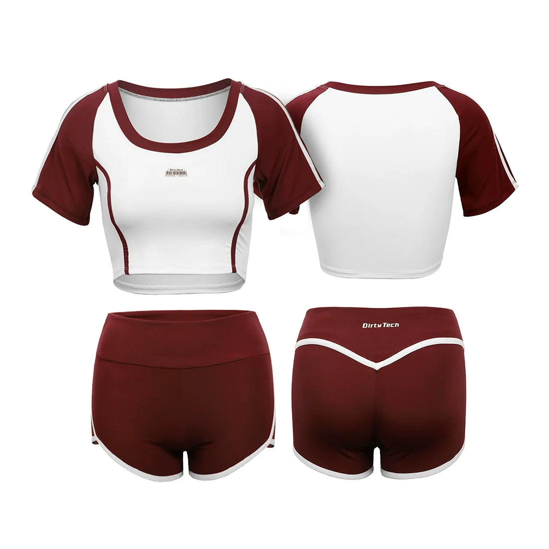 Anime Style 3-Piece Short Gymnastics Uniform Volleyball Sports Activewear