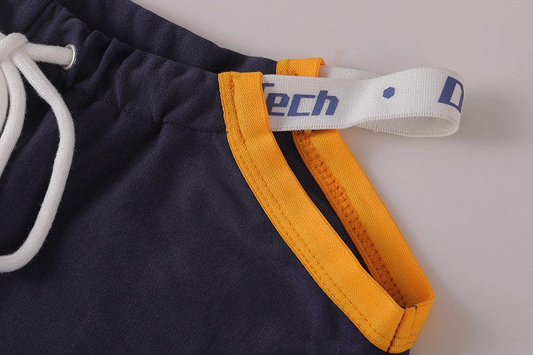 Anime Style Boxing Running Sexy Sports Activewear Set Hollow Tank Top with Shorts