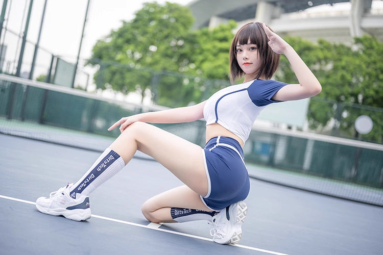 Anime Style 3-Piece Short Gymnastics Uniform Volleyball Sports Activewear