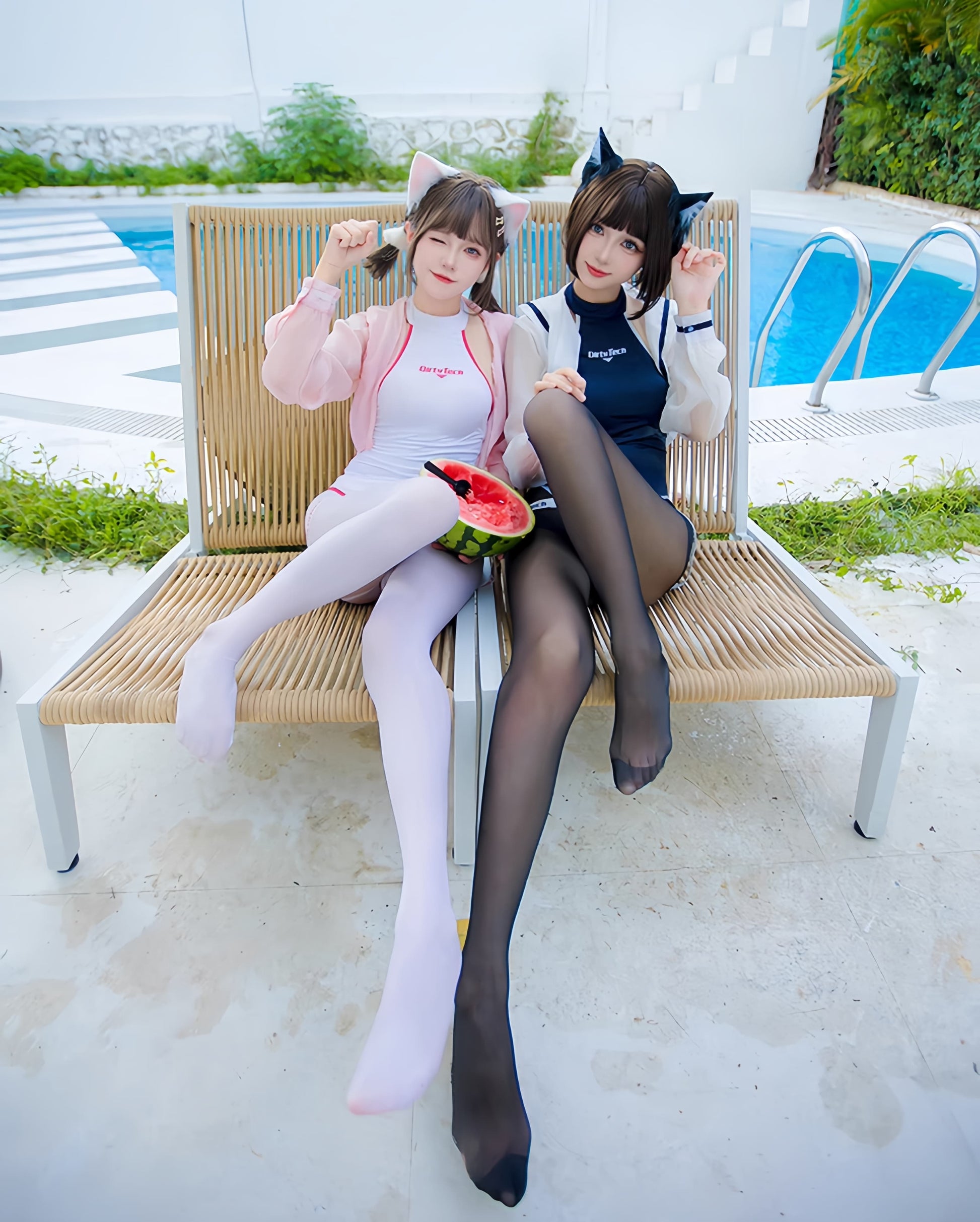 Anime Style JK One Piece Swimsuit with Jacket Spandex Racing Suit Wet Suit