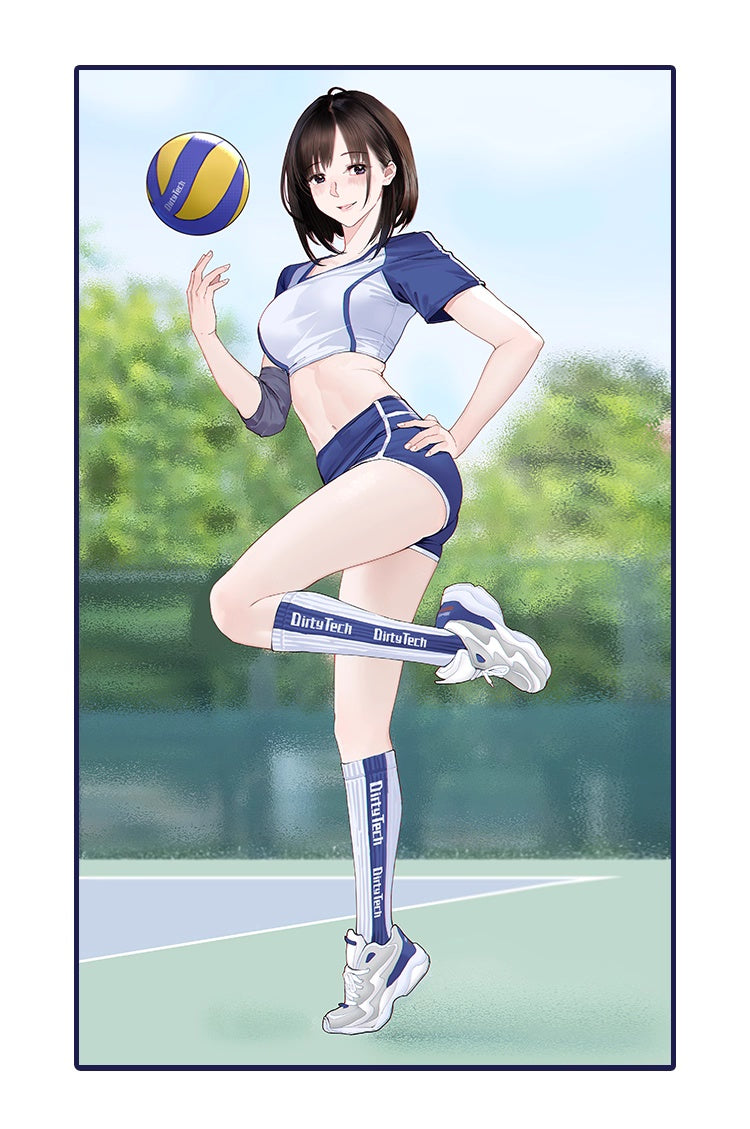 Anime Style 3-Piece Short Gymnastics Uniform Volleyball Sports Activewear
