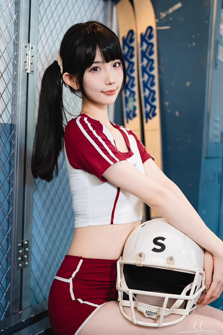 Anime Style 3-Piece Short Gymnastics Uniform Volleyball Sports Activewear