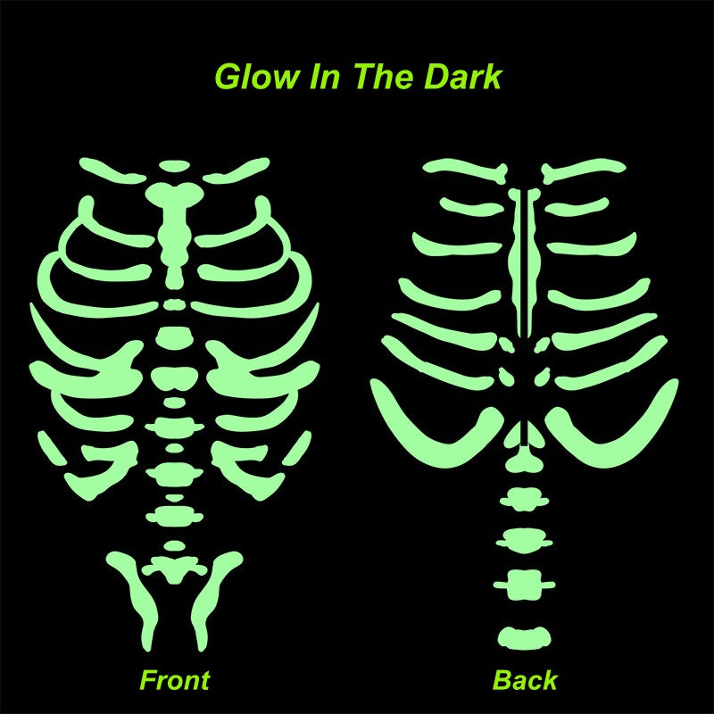 Glow-in-the-Dark Skeleton Spandex Bodysuit – Luminous Cosplay Romper with Back Zipper