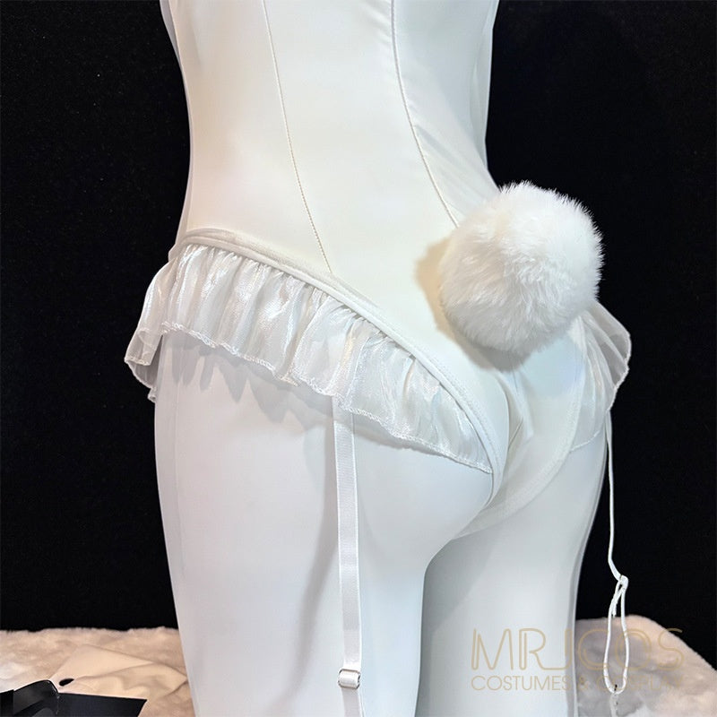 Deluxe PU Leather Bunny Cosplay Bodysuit Set