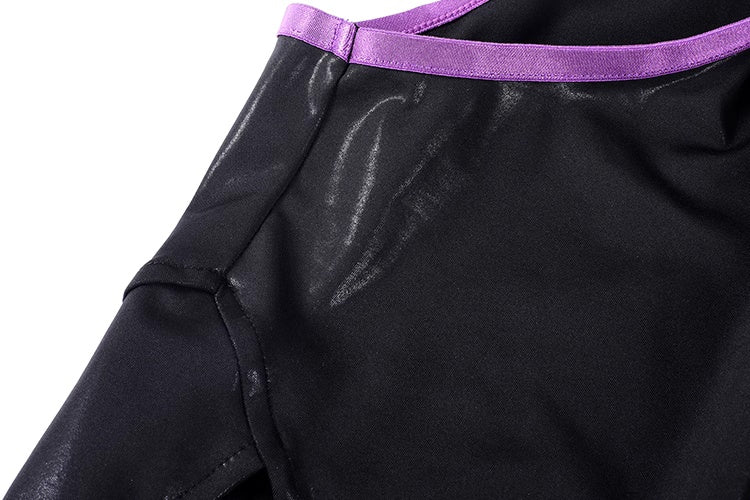 Anime Style Sexy One-piece Swimsuit Front Zipper Spandex Racing Swimwear Bodysuit