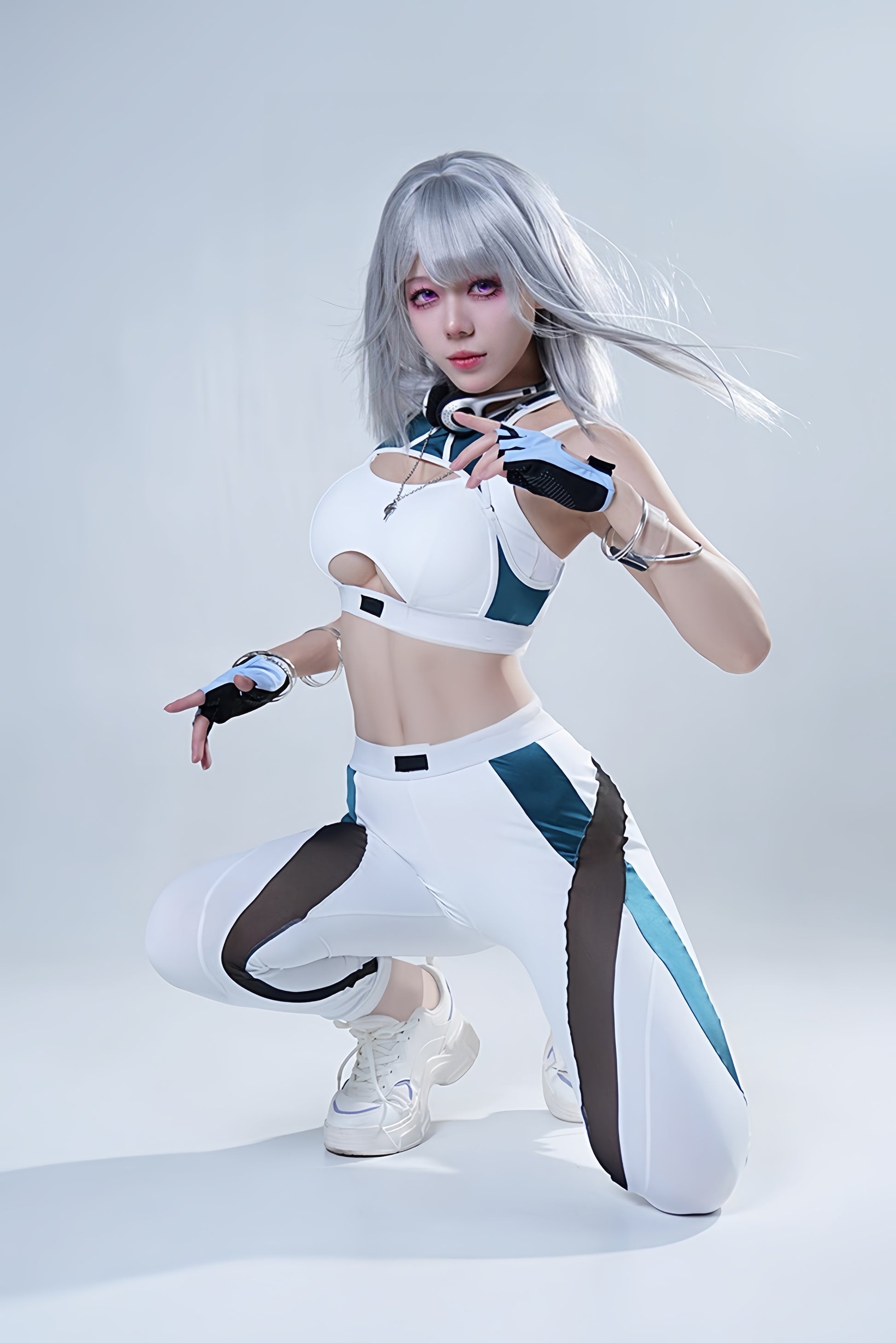 Anime Sci-fi Style Yoga Suit Sexy Sportswear Activewear Cosplay Set
