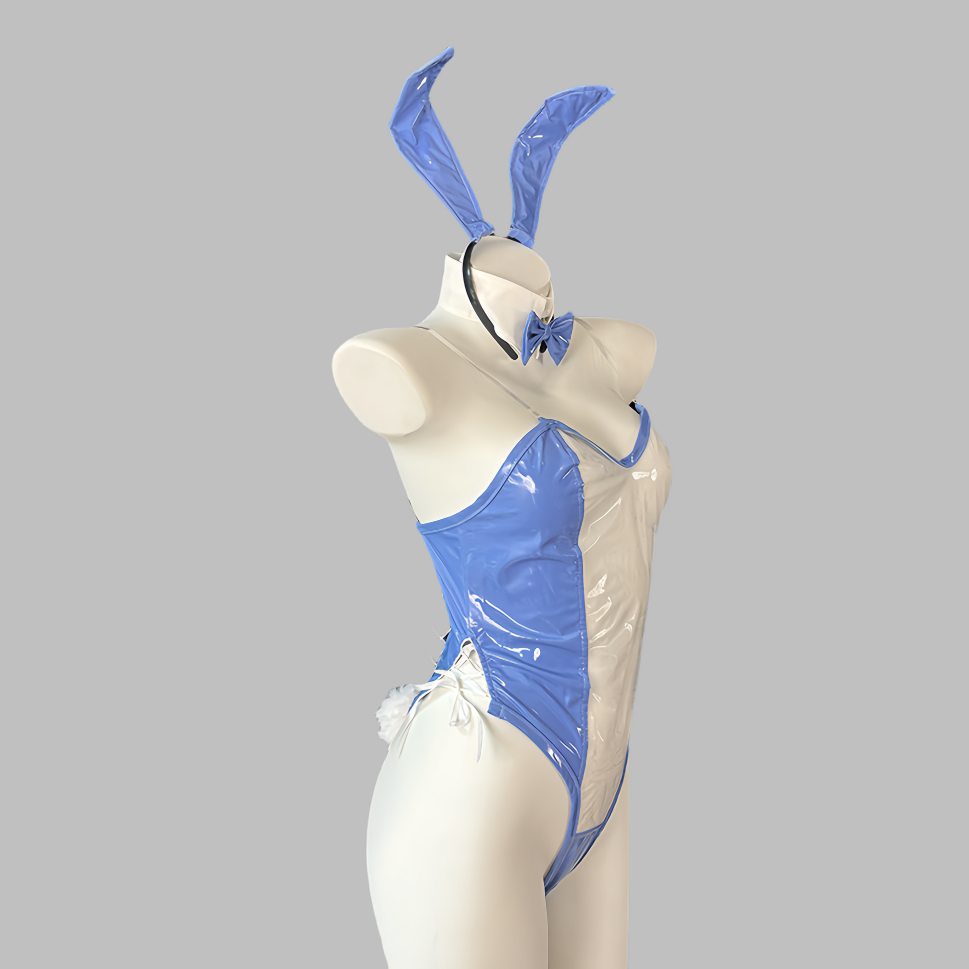Bunny Girl PU Leather Cosplay Bodysuit Costume Lingerie