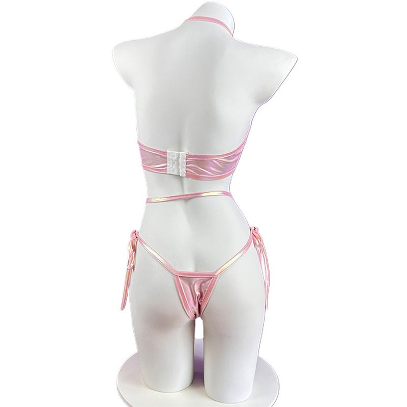 Anime Bunny Girl Style Neo Chrome Spandex Swimwear Sexy Bikini Cosplay Lingerie