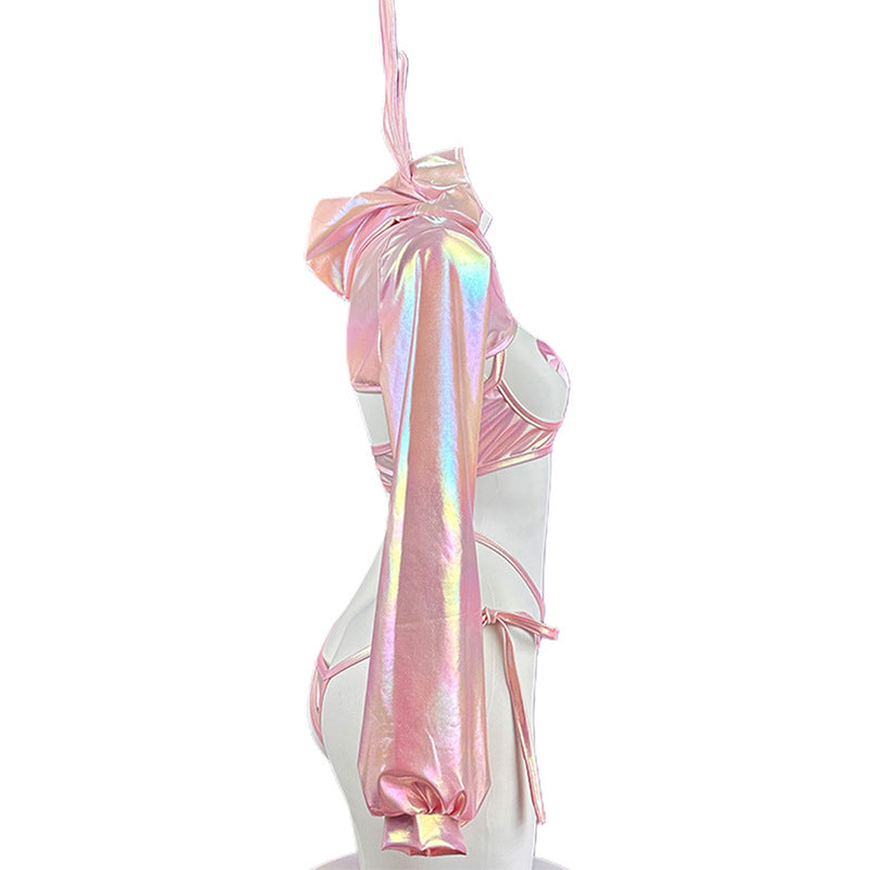 Anime Bunny Girl Style Neo Chrome Spandex Swimwear Sexy Bikini Cosplay Lingerie