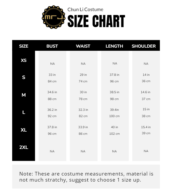 Chun Li Cosplay Costume Halloween Party Dress