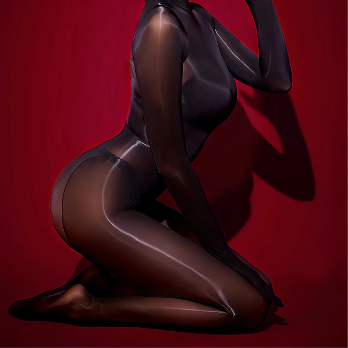 AMOTi Liquiditi Sheer Ultra-Shiny Full Bodysuit