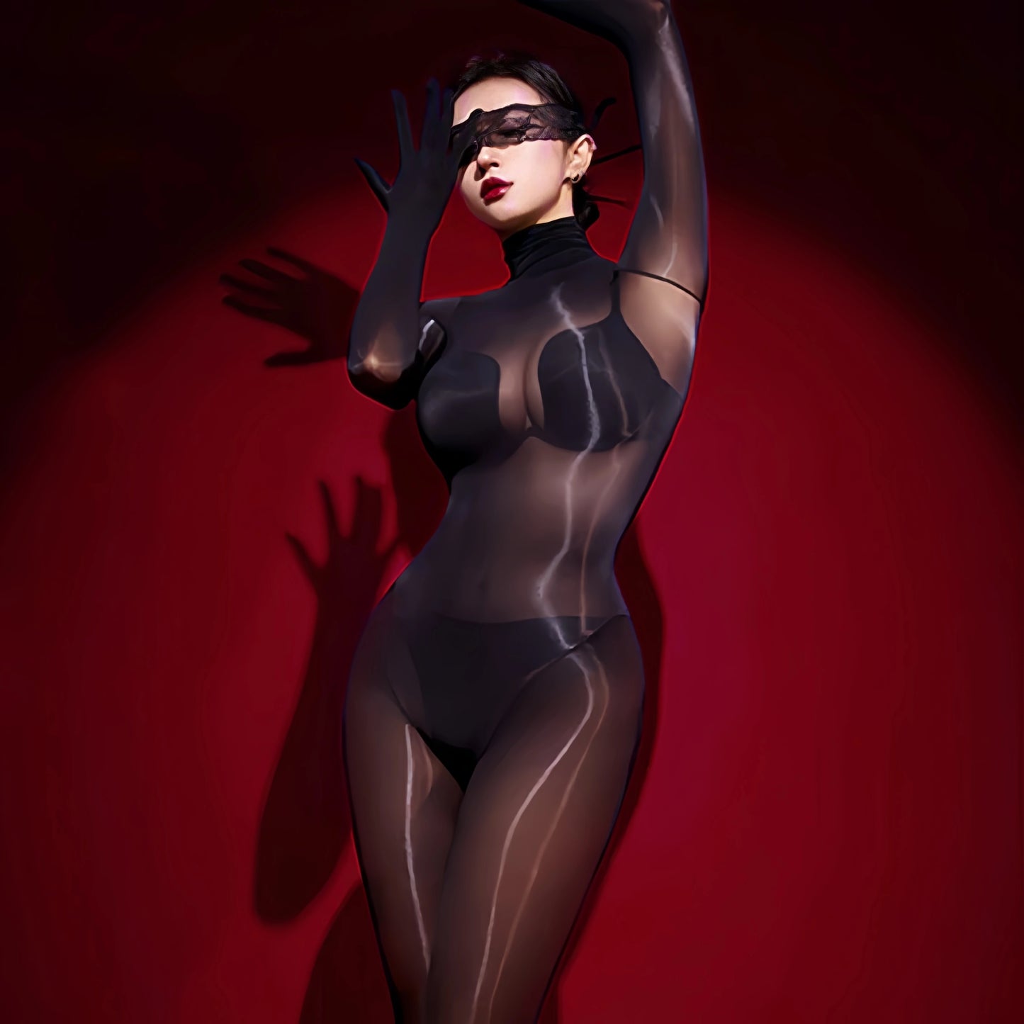 AMOTi Liquiditi Sheer Ultra-Shiny Full Bodysuit