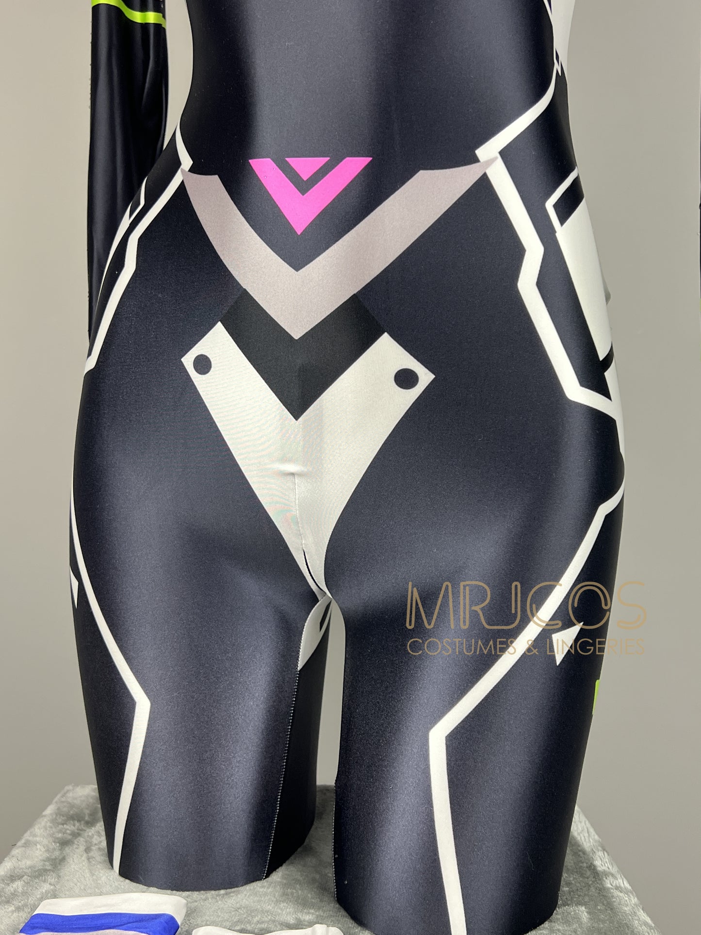 Cyberpunk Sci-Fi Spandex Swimwear Cosplay Bodysuit Race Queen Costume Zentai