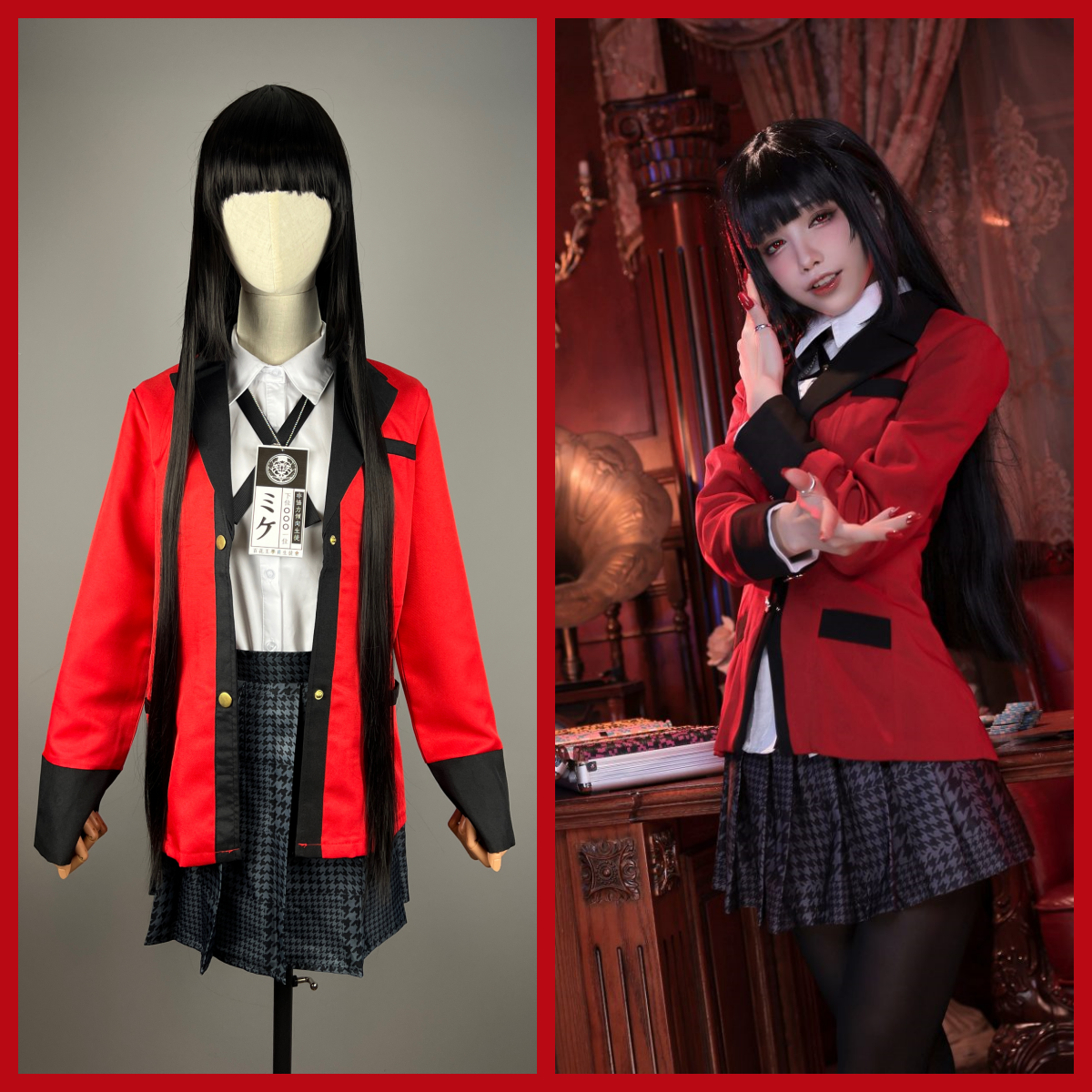 kakegurui Yumeko Cosplay Halloween Costume Set