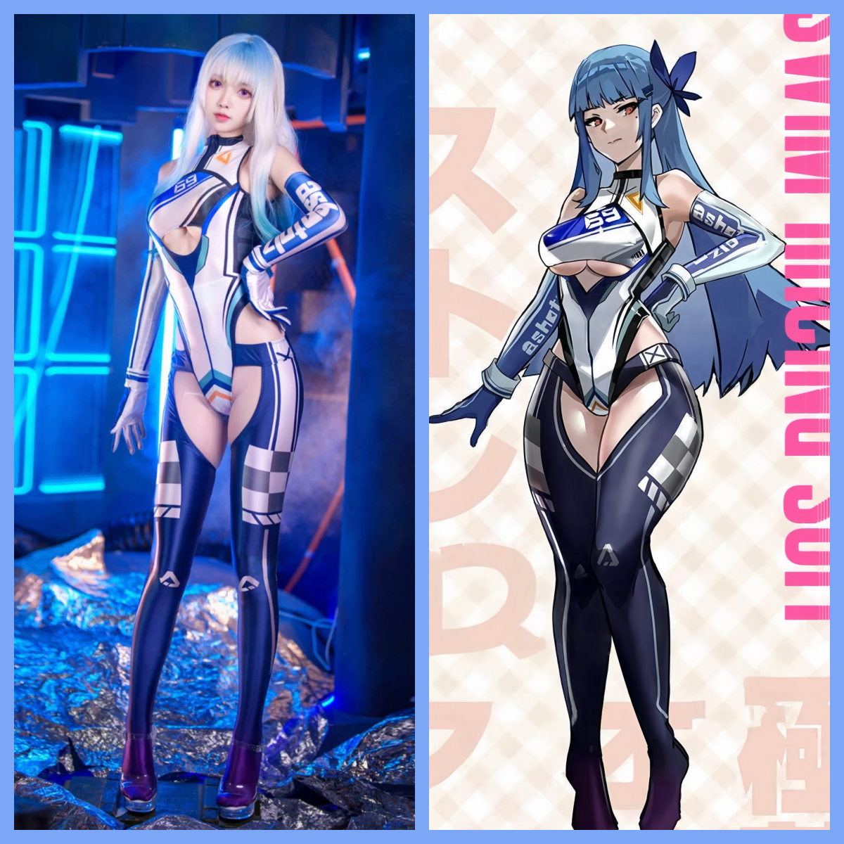 Anime Sci-fi Spandex Swimwear Racing Suit Wet Suit Race Queen Costume