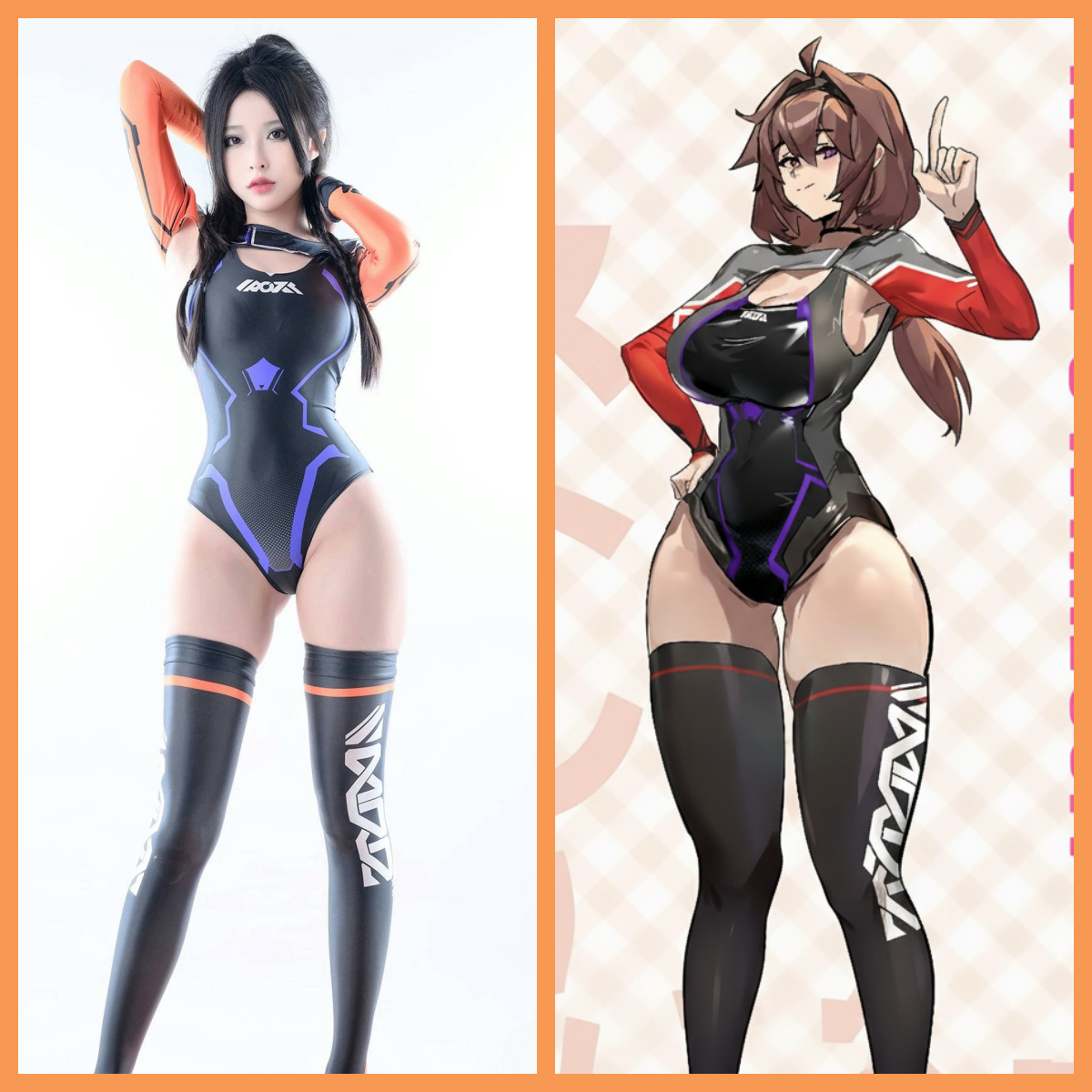 Anime Sci-fi Spandex Swimwear Racing Suit Wet Suit Race Queen Costume