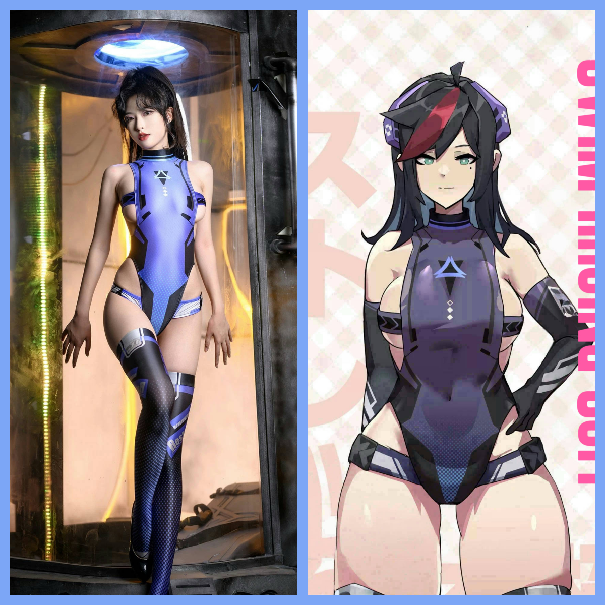 Anime Sci-fi Spandex Swimwear Racing Suit Wet Suit Race Queen Costume
