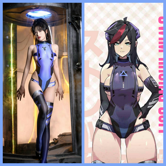 Anime Sci-fi Spandex Swimwear Racing Suit Wet Suit Race Queen Costume