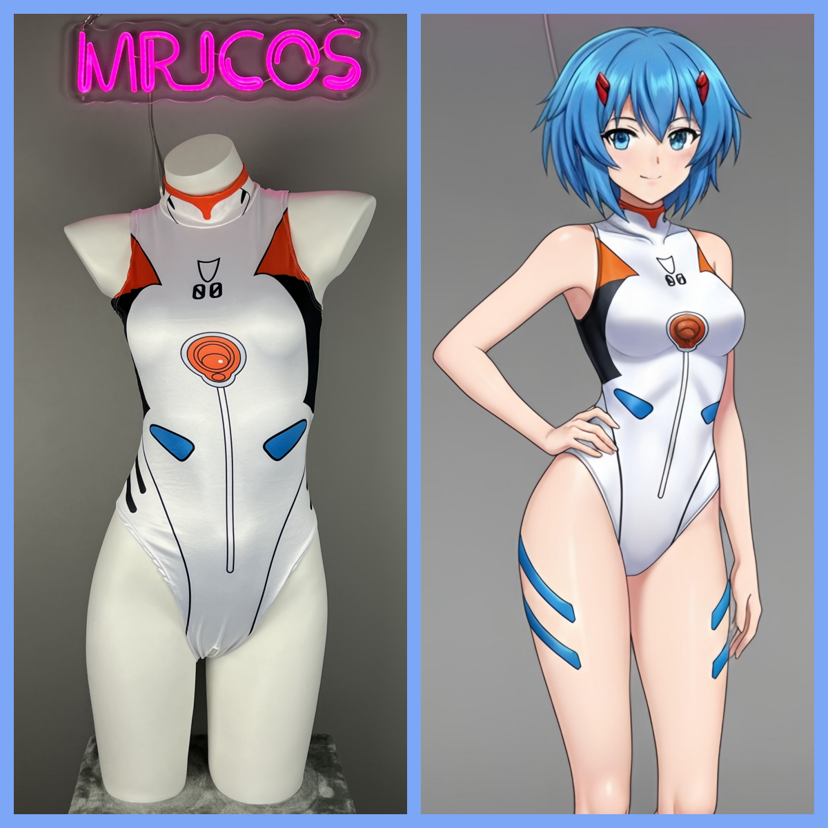 Crotchless Anime Style Cosplay Bodysuit Lingerie Costume