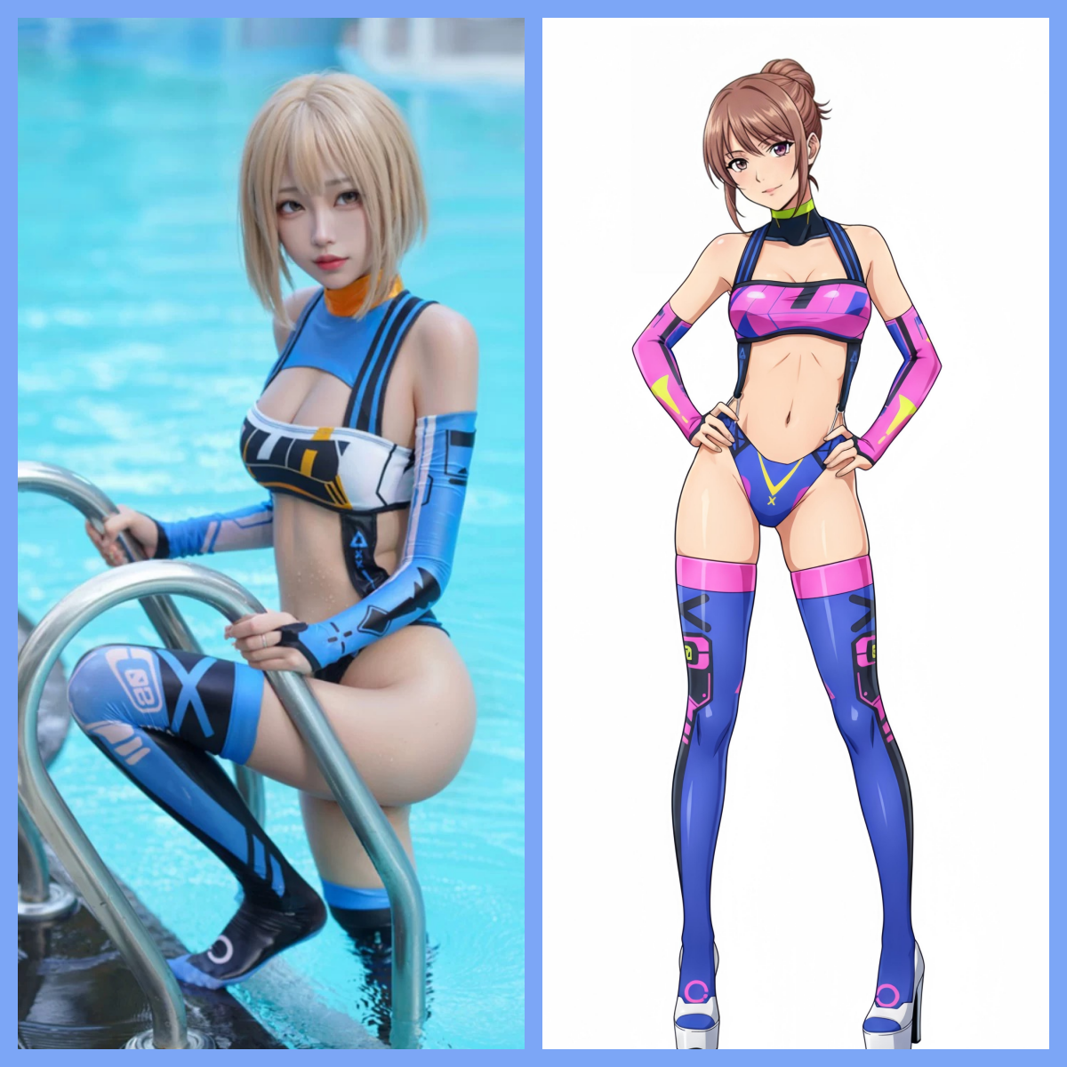 Anime Sci-fi Spandex Swimwear Racing Suit Wet Suit Race Queen Costume