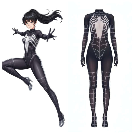 Super Hero Spider Sheer 10D Nylon Full Bodysuit Body Stocking Lingerie