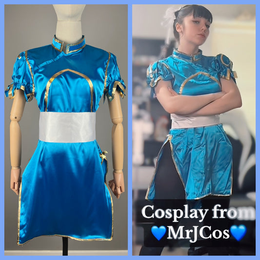 Chun Li Cosplay Costume Dress Halloween Party Dress