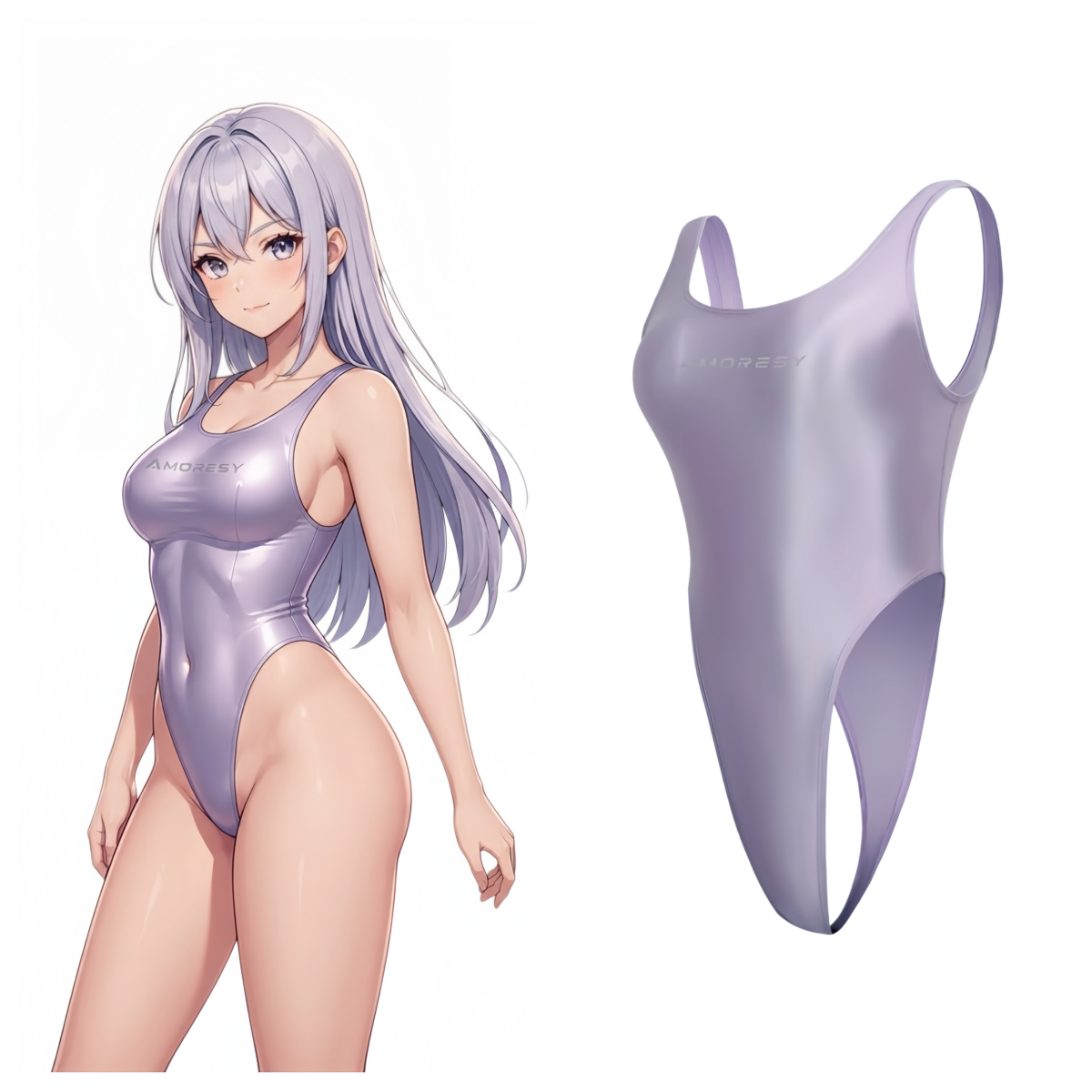 AMORESY Ravelle Ultra High-Leg Snap-Crotch Bodysuit Top