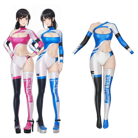 Nitro Drift Bodysuit — Asymmetric Cut-Out Race Queen Cosplay Costume