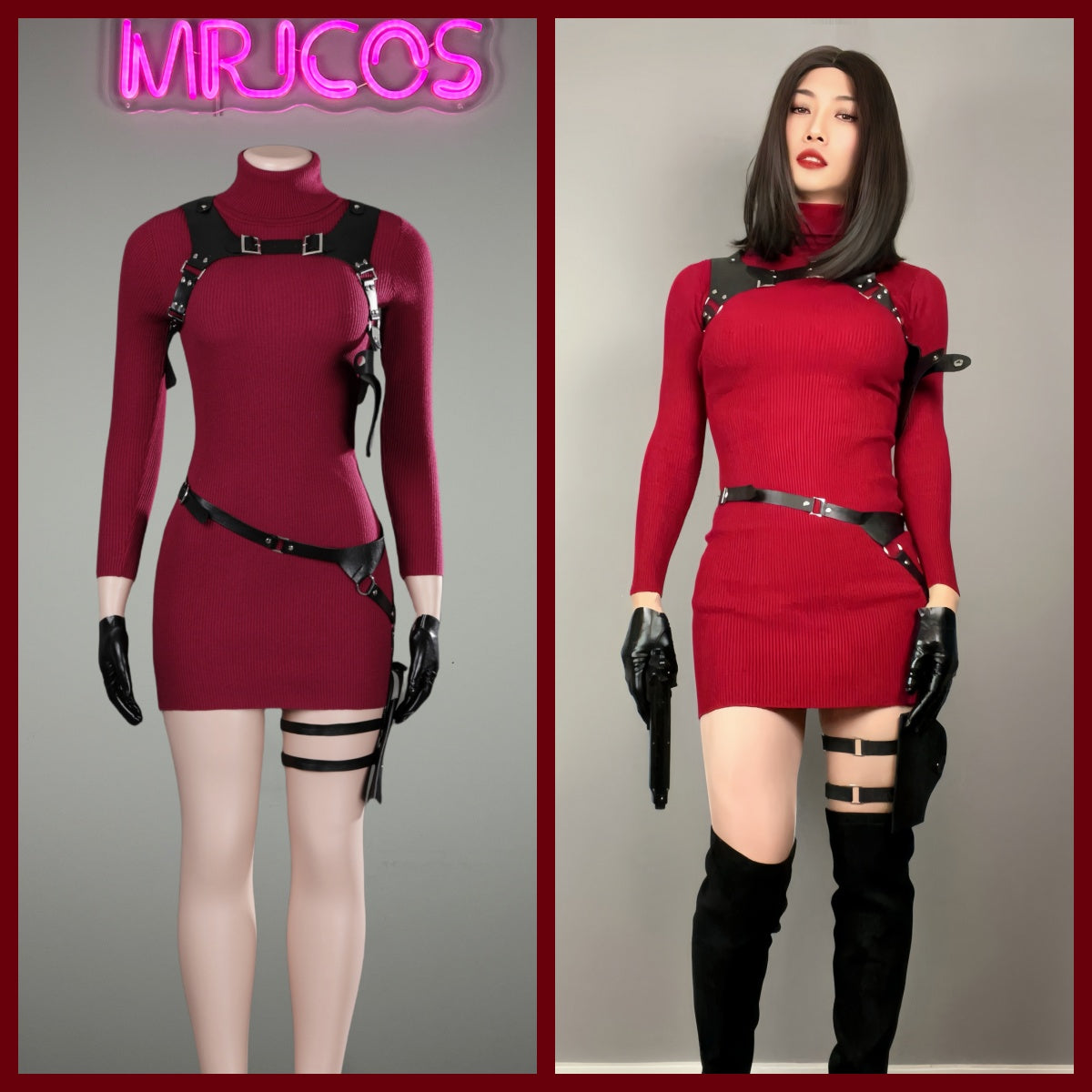 Resident Evil 4 Ada Wong Cosplay Dress Halloween Costume