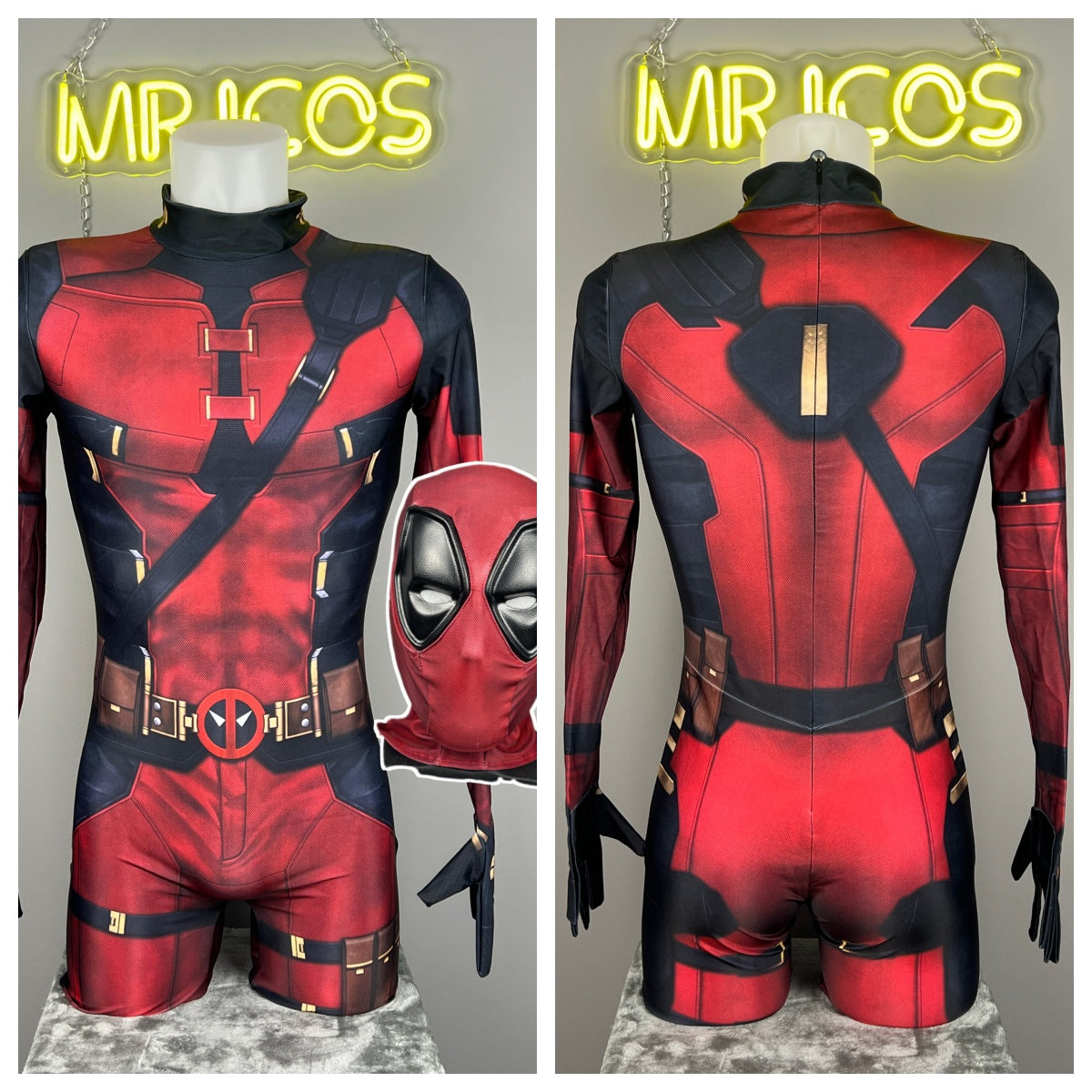Dead Pool Cosplay Full Bodysuit Halloween Costume Zentai