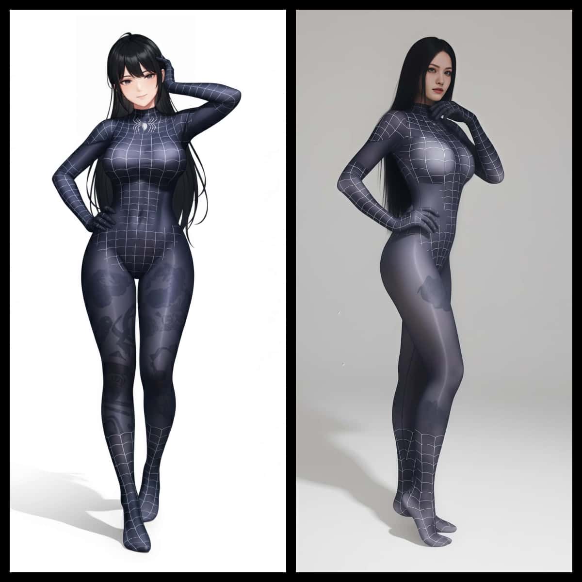 Super Hero Spider Sheer 10D Nylon Full Bodysuit Body Stocking Lingerie