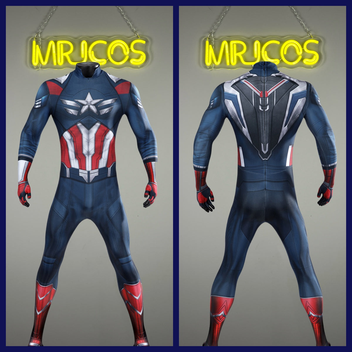 Brave New World Captain America Cosplay Suit Halloween Costume Bodysuit Zentai