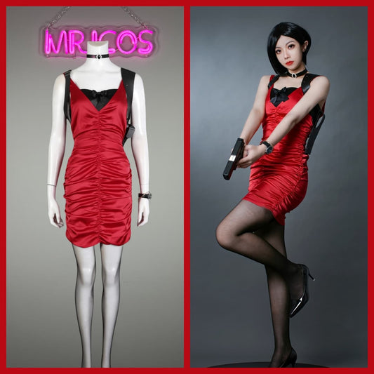 Resident Evil 4 Ada Wong Cosplay Dress Halloween Costume