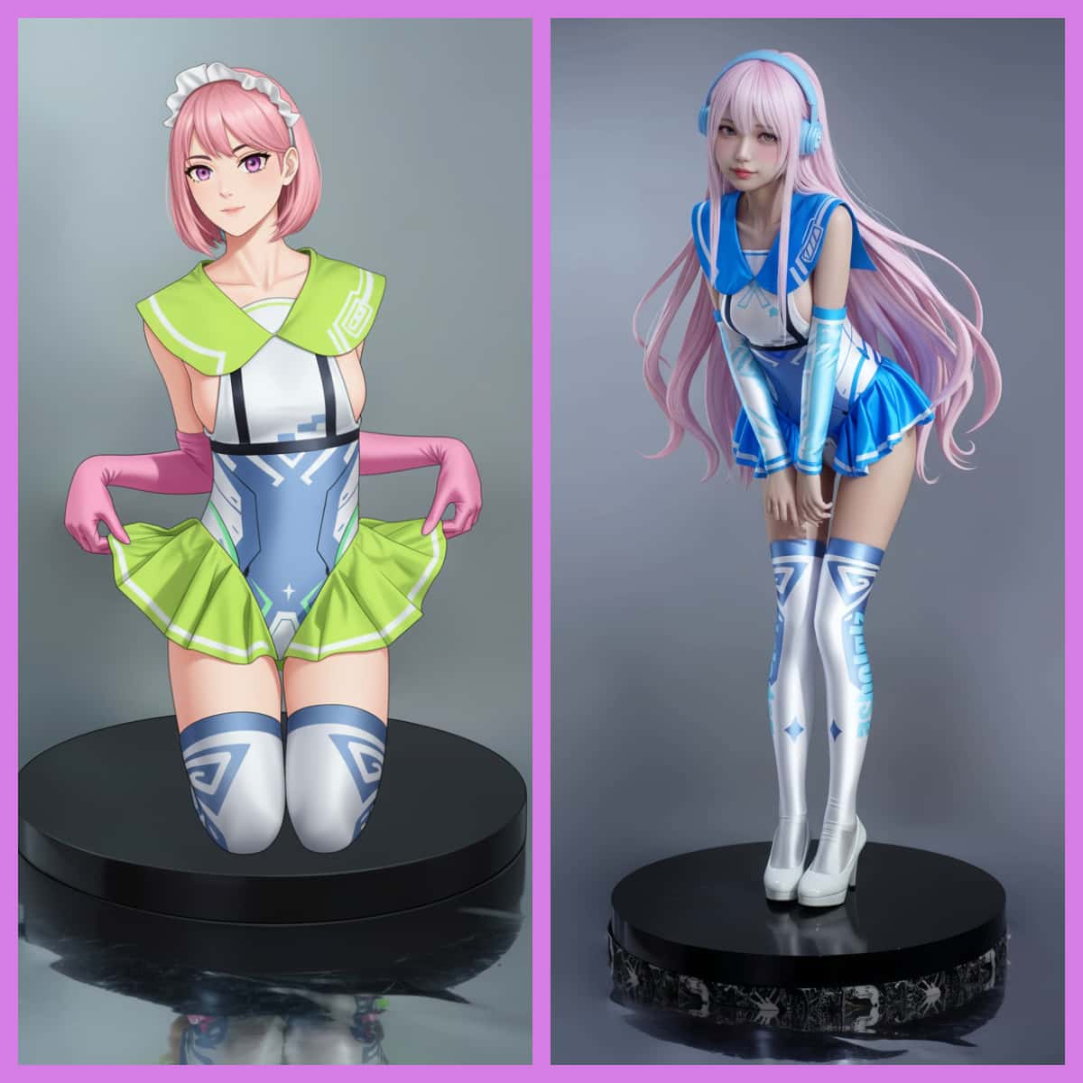 Japanese Anime Girl Spandex Swimwear Racing Suit Wet Suit Race Queen Costume