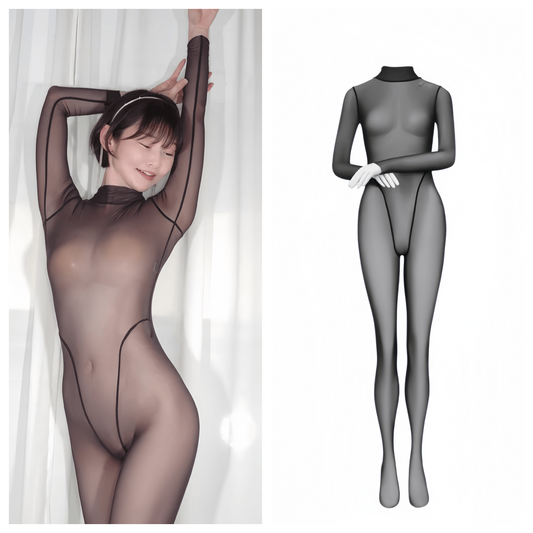 AMOTi Atheniti Sheer Ultra-Thin Mesh Bodysuit