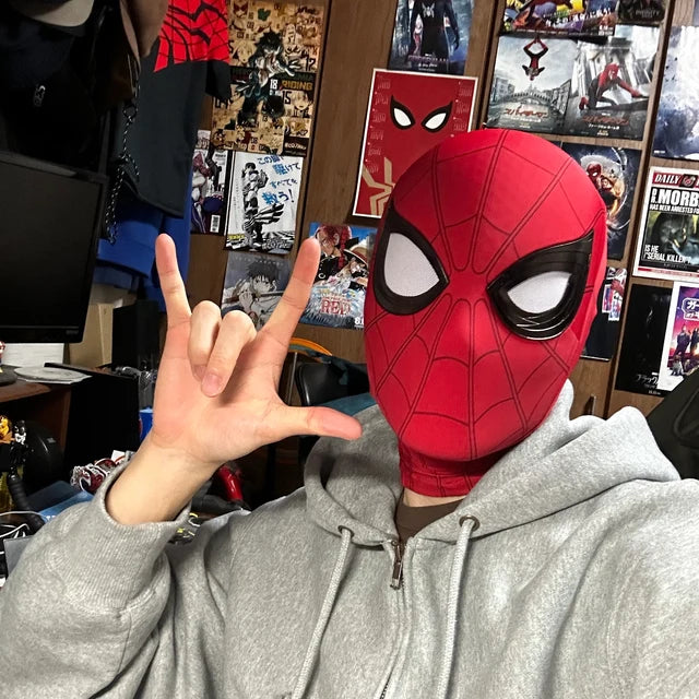 Super Hero Spiderman Inspired Mask Far From Home with 3D Printed Facshell - MRJCOS