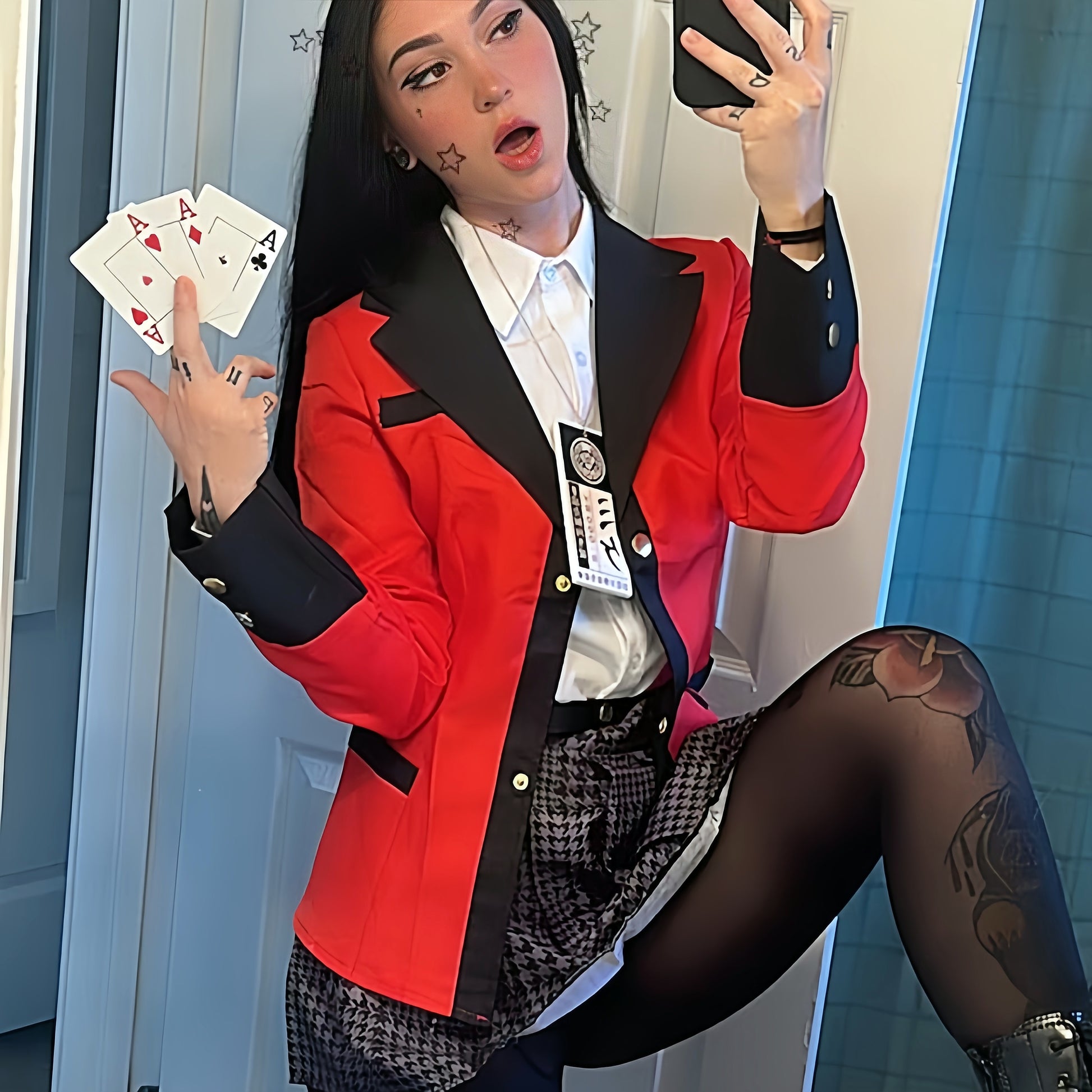 kakegurui Yumeko Cosplay Halloween Costume Set