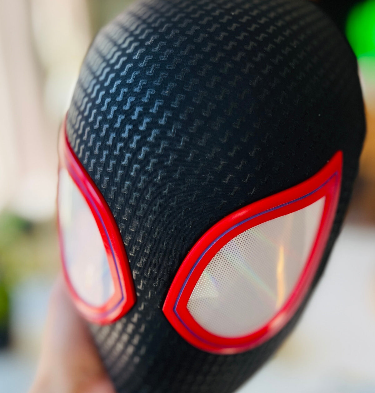 Spiderman Miles Cosplay Mask with Built-in Faceshell 