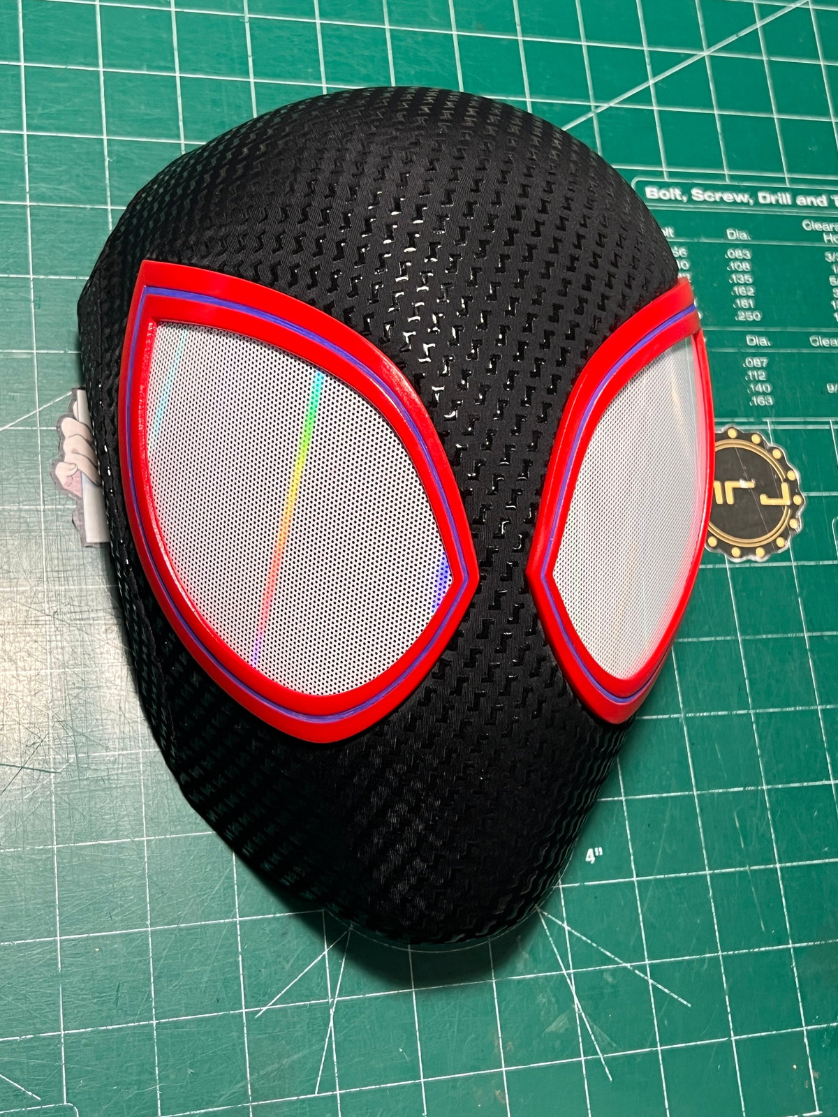Spiderman Miles Cosplay Mask with Built-in Faceshell 