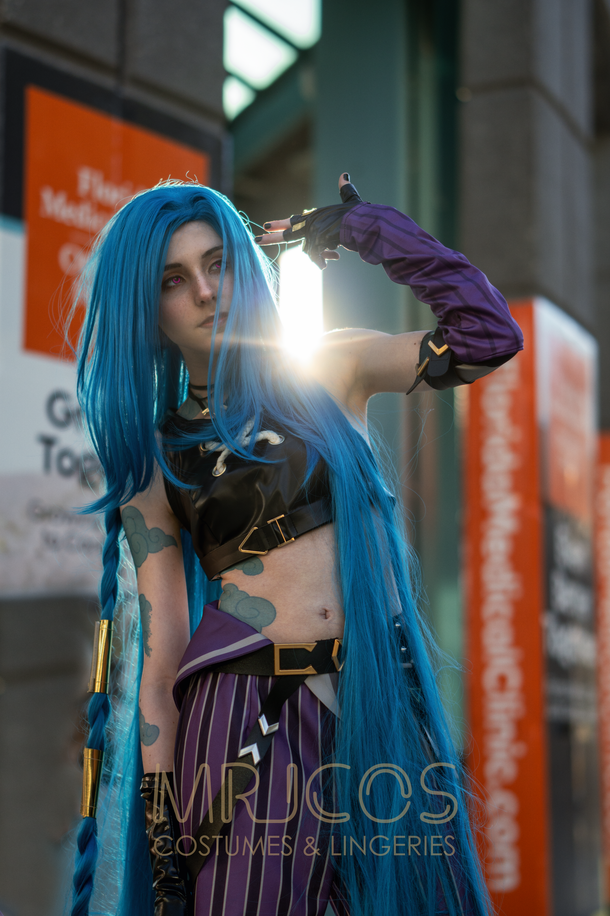 League of Legends LOL Arcane Jinx Cosplay Costume Set